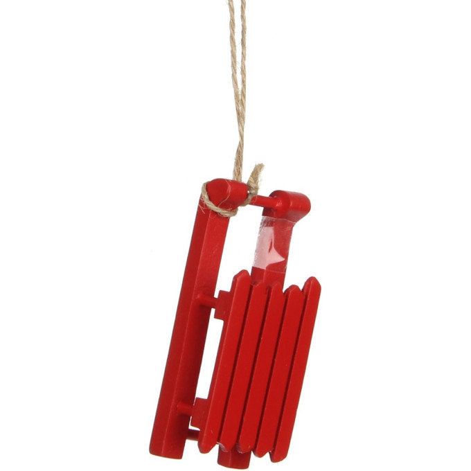 Подвеска санки HOUSE OF SEASONS, красные, 3,5*3*10 см 83226